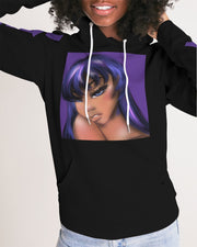 Purple on black Kawaii Softy Women's Hoodie