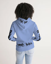 Citani Hood Baby Black on Blue Women's Hoodie