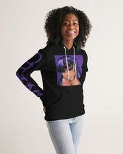 Purple on black Kawaii Softy Women's Hoodie