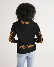 Citani Hood Baby Orange on Black Women's Hoodie