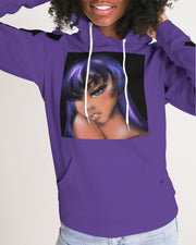 Black on Purple Kawaii Softy Women's Hoodie