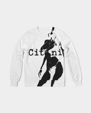 Citani Body Ink White Men's Classic French Terry Crewneck Pullover